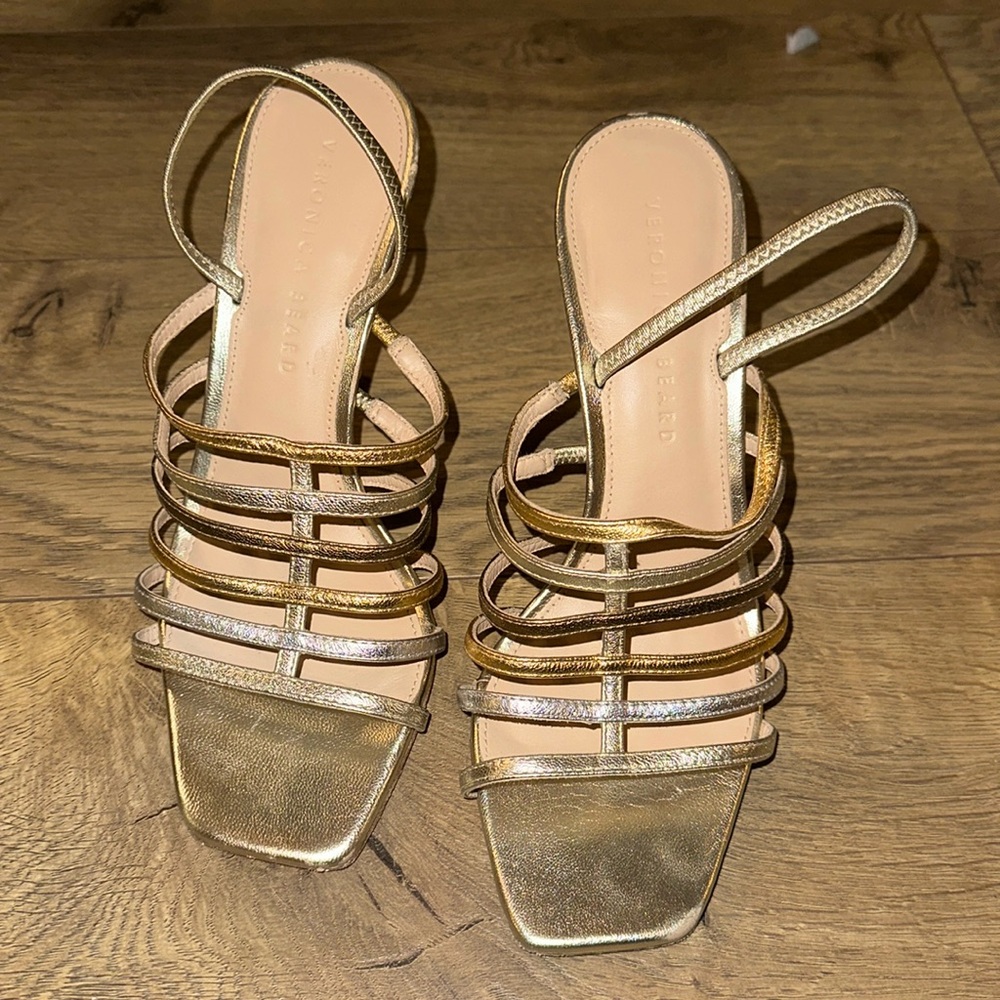 Veronica Beard Multi Metallic Slingback Heels. - image 3